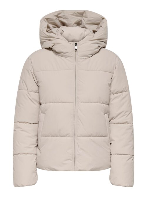Γυναικείο  Puffer Μπουφάν με Κουκούλα – Μπεζ