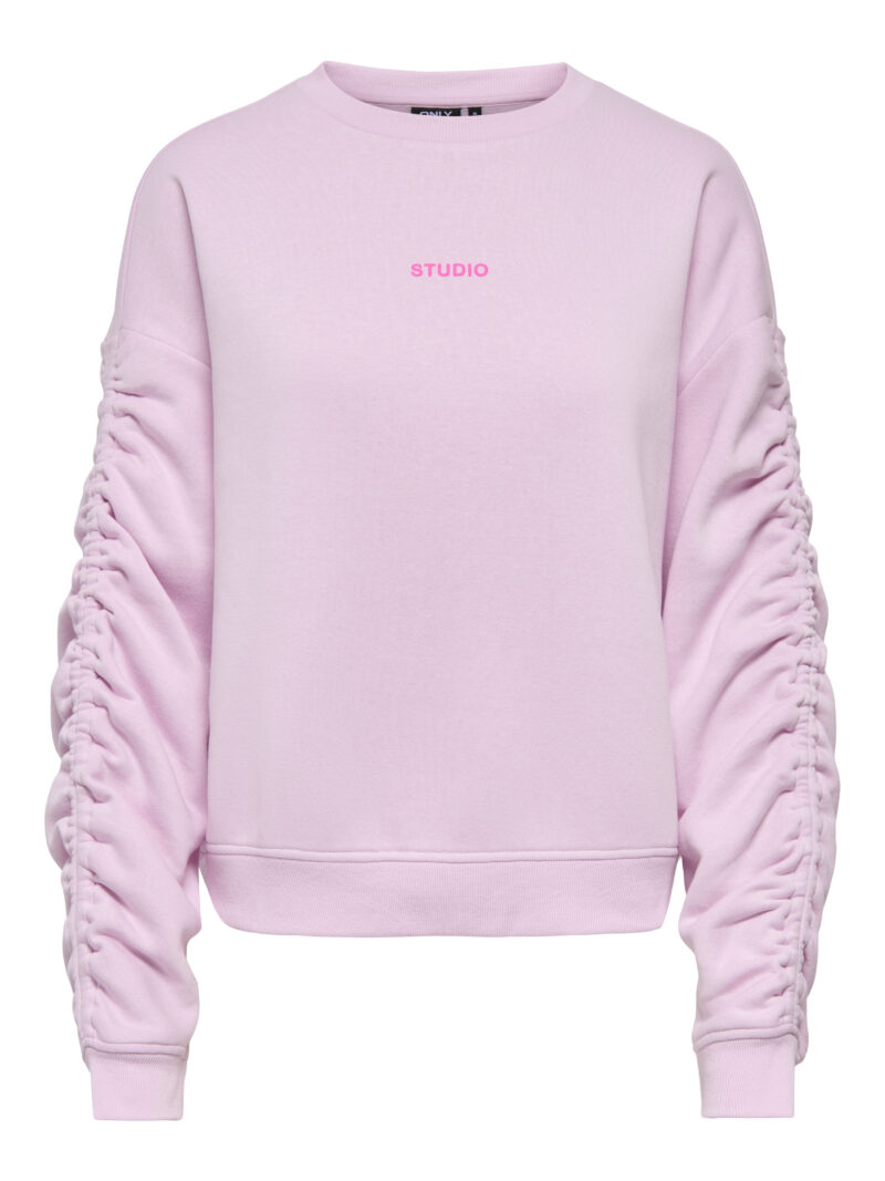 ONLSWEAT L/S RUCHED CREW SWT